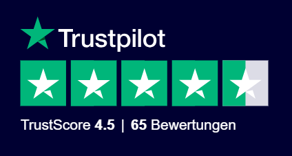 Trustpilot Widget: 4.5/5 | 65 Bewertungen