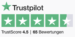 Trustpilot Widget: 4.5/5 | 65 Bewertungen